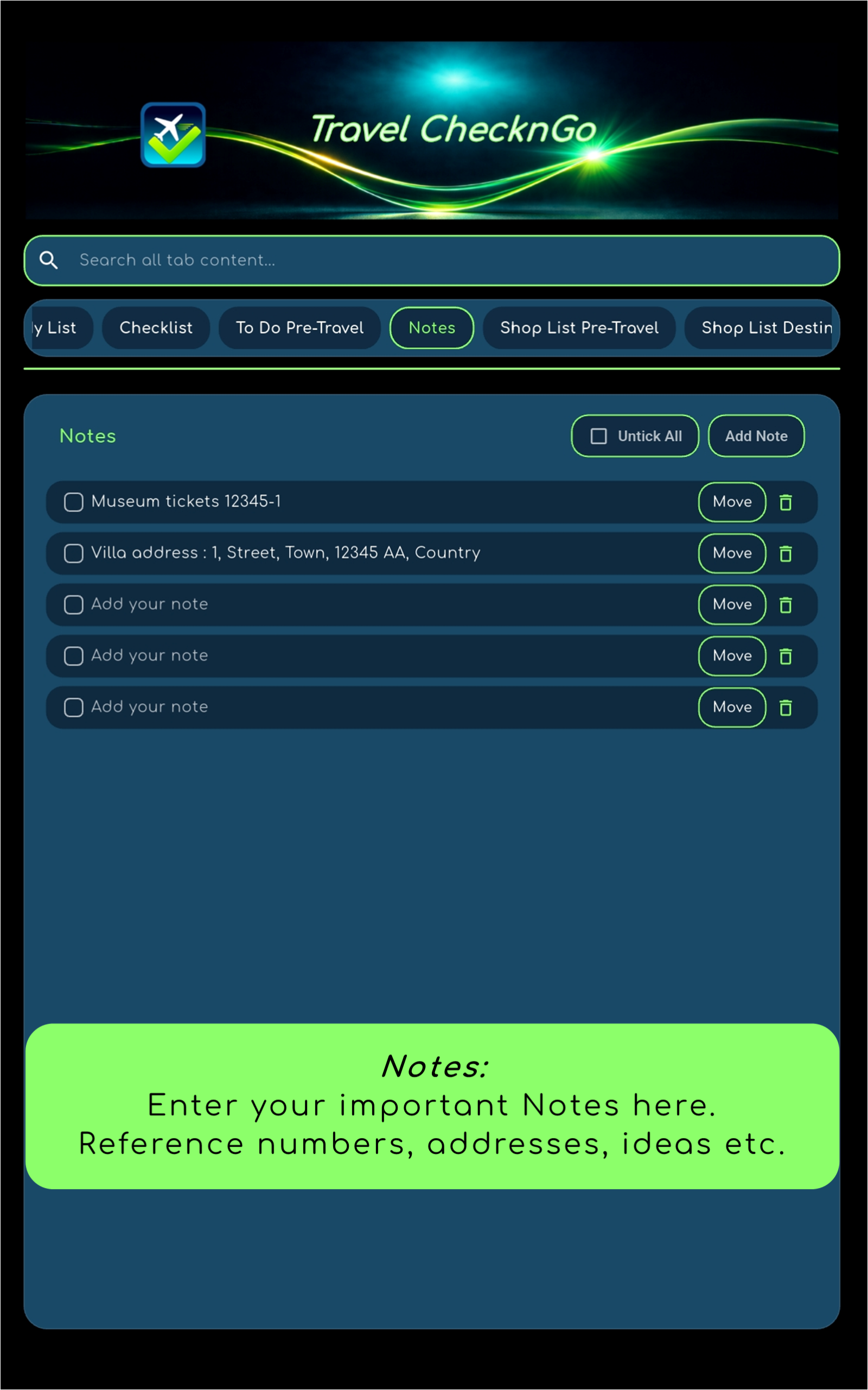 Travel ChecknGo screenshot 5